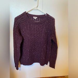 Merona Cable Knit Purple Sweater